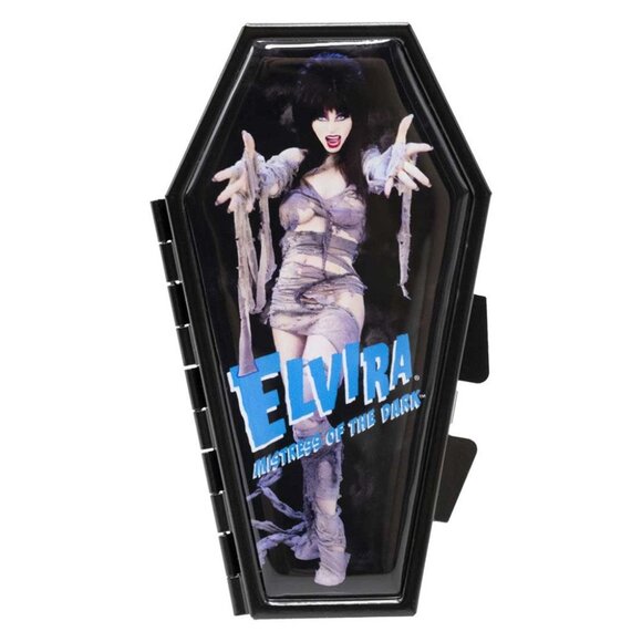 Elvira Mummy Coffin Shape Standing Compact Makeup Mirror NEW - Picture 1 of 3